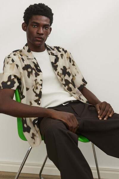 H&M Regular Fit Patterned resort shirt