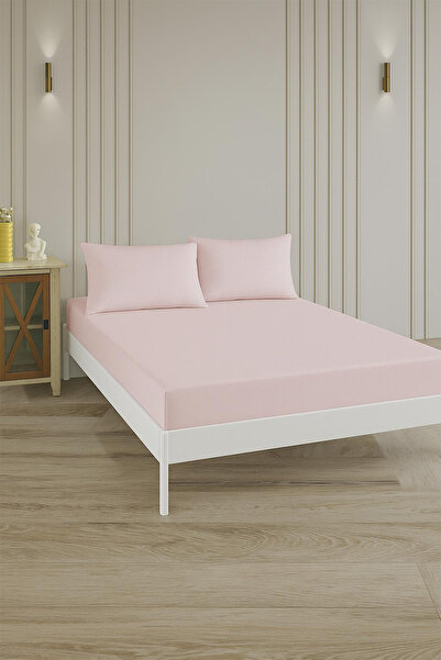 NUVIRAA Set de lenjerie de pat 100% bumbac - Pudra