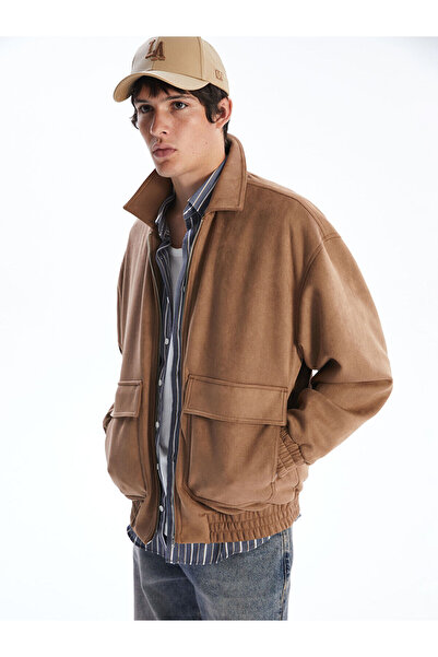 LC Waikiki Vizyon New Season Comfortable Fit Shirt Collar Suede Men's Coat