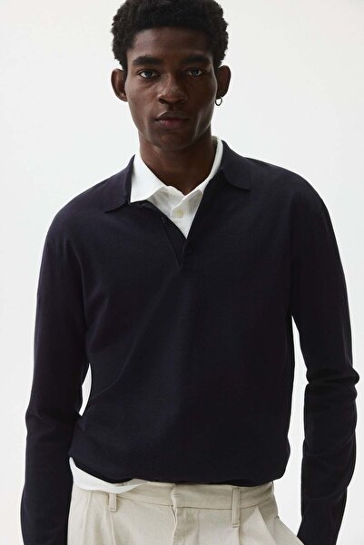 H&M Regular Fit Fine-knit polo shirt