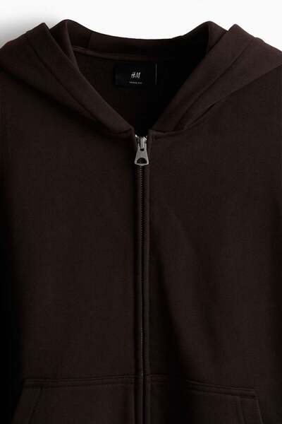 H&M Loose Fit Boxy-style zip-through hoodie