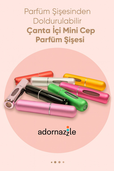 adornazzle Mini Çanta İçi Parfüm Şişesi, Doldurulabilir Cep Parfüm Şişesi, Mini Seyahat Parfüm Şişesi