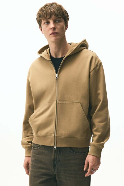 H&M Loose Fit Boxy-style zip-through hoodie