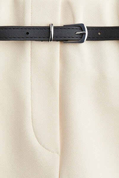 H&M Belted ankle-length trousers