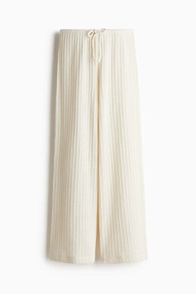 H&M Textured-knit trousers