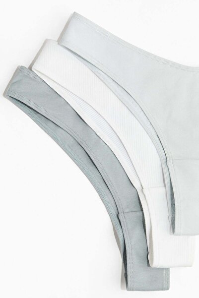 H&M مجموعة من 7 سراويل داخلية برازيلية قطنية