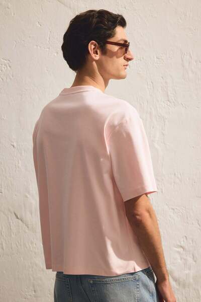 H&M تي شيرت فضفاض بتصميم مربع