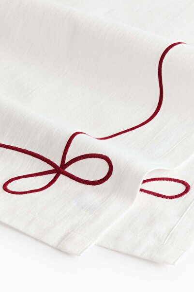 H&M Embroidered linen-blend runner