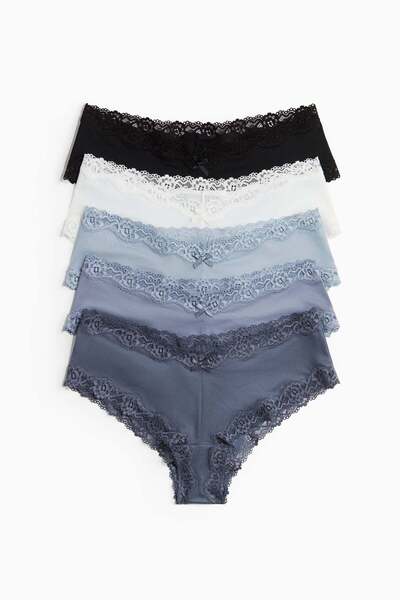 H&M مجموعة من 5 سراويل داخلية من الألياف الدقيقة