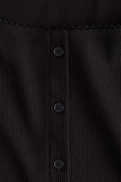 H&M Ribbed button-front top