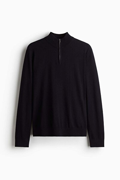 H&M Regular Fit Zip-top merino wool jumper