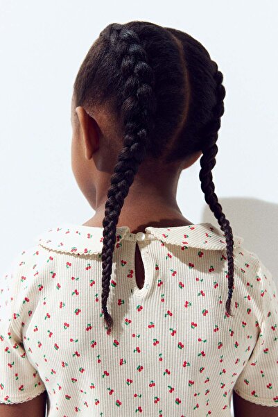 H&M Picot-trimmed cotton top