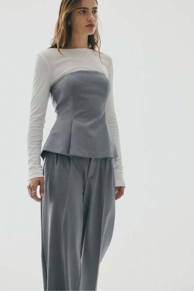 H&M Flared bustier top