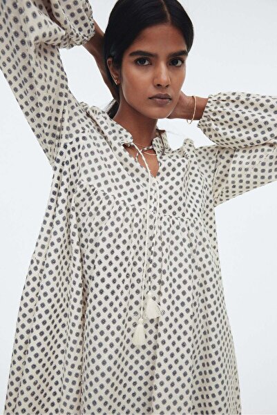 H&M Tie-detail cotton dress