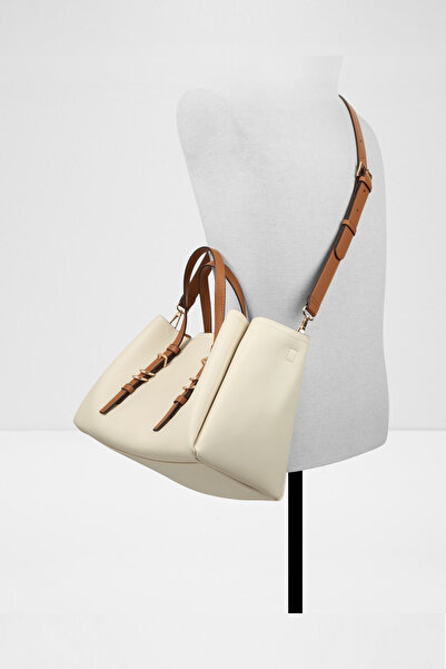 Aldo MELEAH - Geantă de umăr și de mână pentru femei, albă, cu un singur compartiment, detașabilă, reglabilă, bretea crossbody