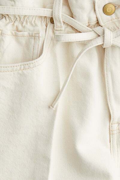 H&M High Rise Paper bag denim shorts