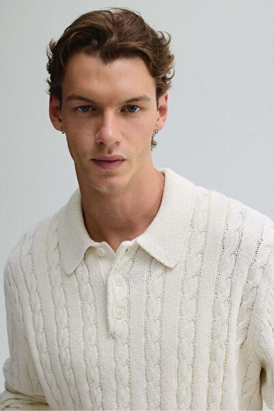 H&M سترة بولو محبوكة بقصّة عادية