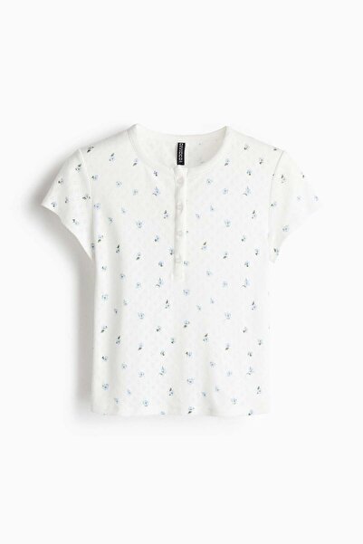 H&M Pointelle jersey top