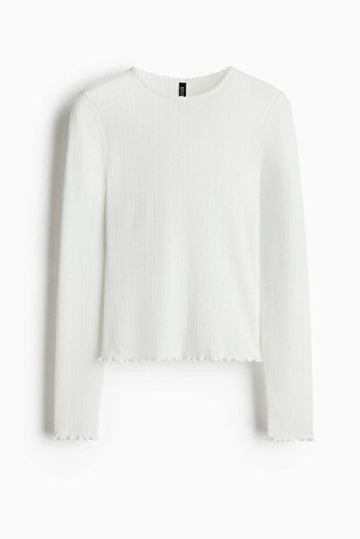 H&M Pointelle jersey top