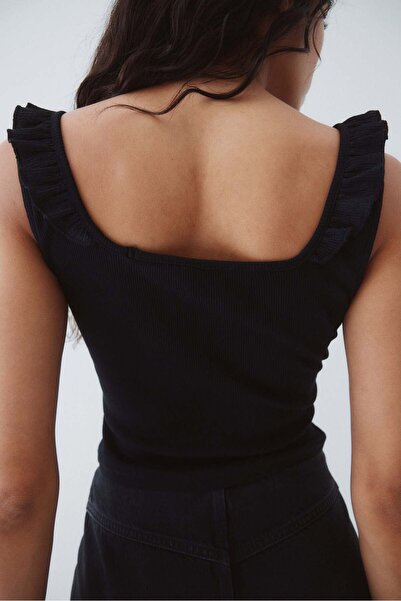 H&M Frill-trimmed vest top