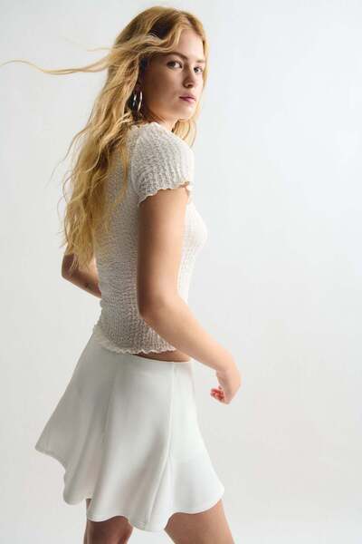 H&M Pleated scuba skort