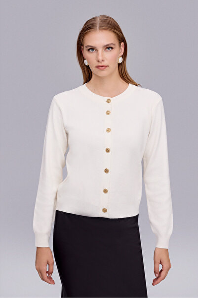 Naramaxx 87 TRİKO CEKET EKRU