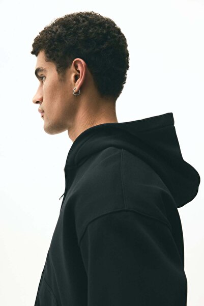 H&M Loose Fit Boxy-style zip-through hoodie