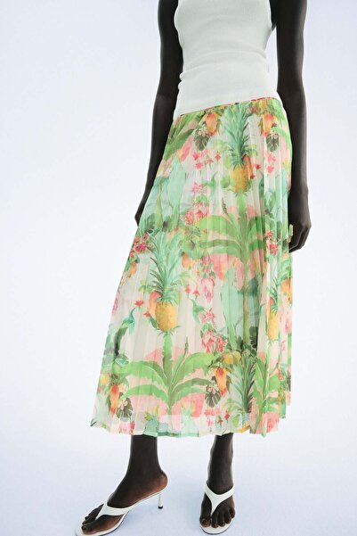 H&M Pleated midi skirt