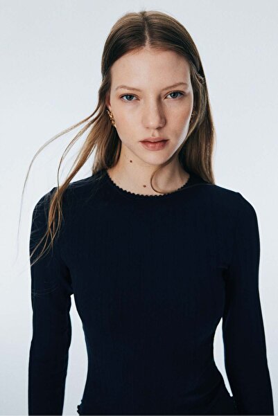 H&M Pointelle jersey top