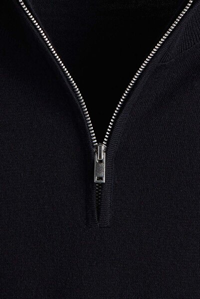 H&M سترة من صوف الميرينو بقصّة عادية وسحاب من الأعلى