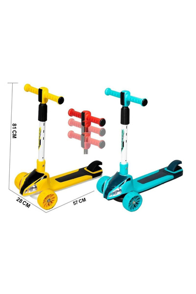 CN Scooter with sounds and lights, adjustable tires, and a safe rear brake fo...