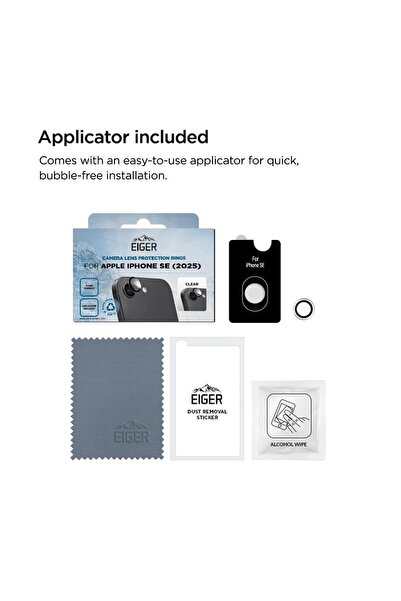 EIGER Mountain Glass 3D Camera Glass Film GRS iPhone 16e Clear