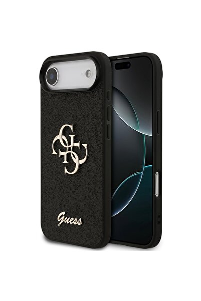 Guess Husa Fixed Glitter 4G Μεταλλικό Λογότυπο iPhone Air Μαύρο