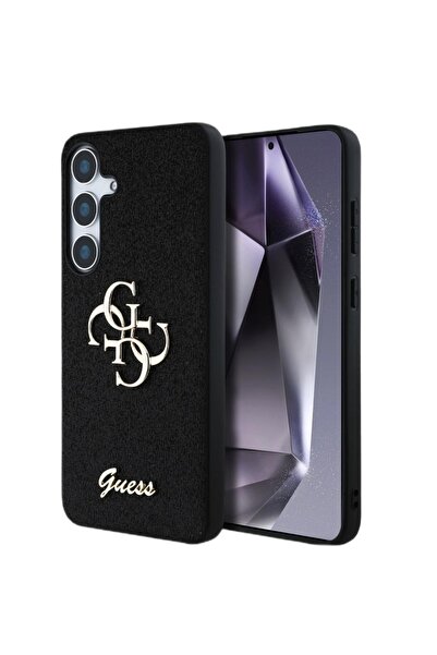 Guess Husa Fixed Glitter 4G Μεταλλικό Λογότυπο Samsung Galaxy S25 Μαύρο