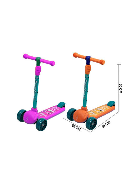 CN Adjustable Sound Scooter with Safe Rear Brake for Kids