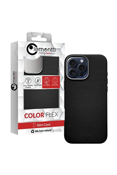 lemontti Husa Piele MagSafe iPhone 16 Pro Negru
