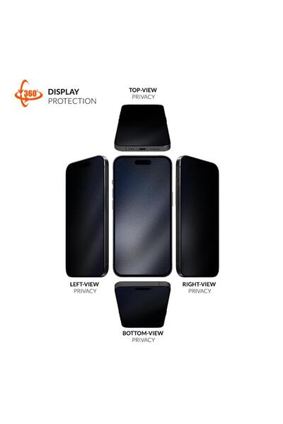 EIGER Folie Sticla Privacy Mountain Black Edge 360 GRS iPhone 16 Pro