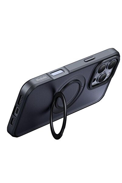 Mcdodo MagSafe Matte Case iPhone 16 Pro with Stand Black