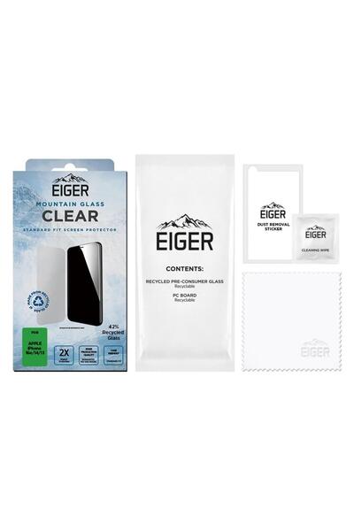 EIGER Folie Sticla Mountain Glass GRS iPhone 16e / iPhone 14 / iPhone 13 / iPhone 13 Pro Clear
