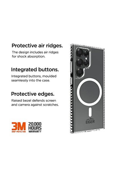 EIGER Husa Ice Grip Magsafe GRS Samsung Galaxy S25 Ultra Clear