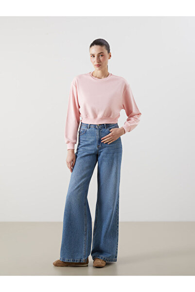 LC Waikiki Vizyon New Season Crew Neck Crop Women's Sweatshirt