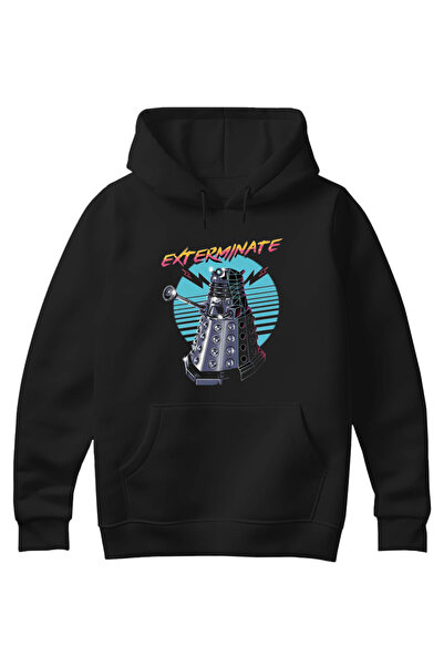 SVART WEAR Hanorac unisex din bumbac cu tematică Doctor Who (HOODIE)