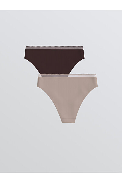 LC Waikiki Artı New Season Flat Laser Cut Brazilian Panties Pack of 2