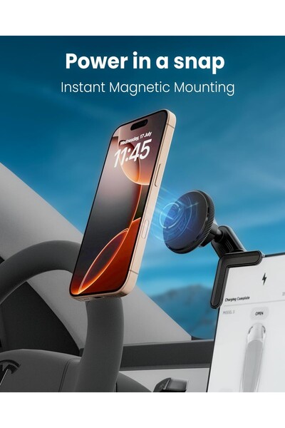 Generic Magnetic Car Phone Holder for Tesla Dashboard | 360° Rotation, Non-Slip, One-Hand Use