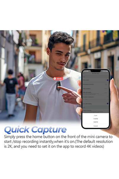 M.A&F's 4K Action Camera, Mini Vlogging Camera, Small Body Camera with IPX 7 Waterproof