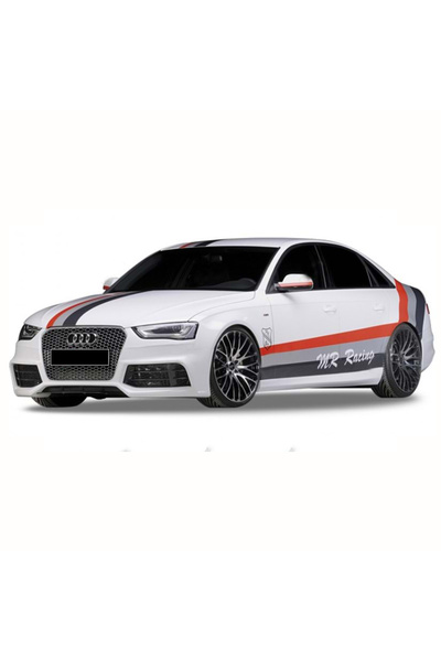 AkmTuning Audi A4 B8 Rs4 Yan Marşpiyel Seti Plastik 2 Adet Mat Siyah 2008 2009 2010 2011 2012 2013 2014 2015