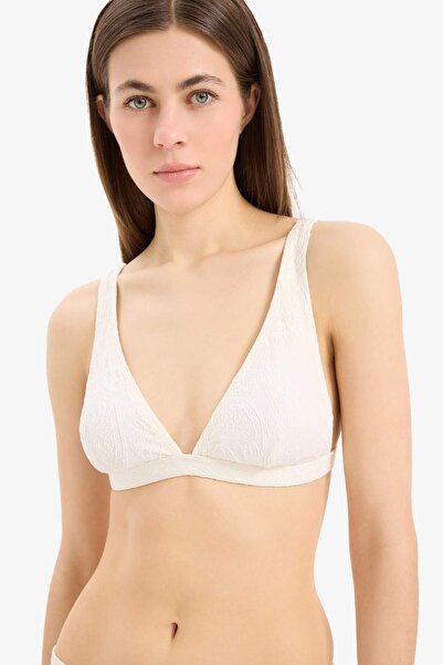 DeFacto Regular Fit Brode Bikini Üstü-Fall in Love E3897AX25SM