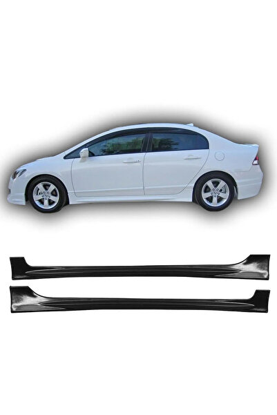 AkmTuning Honda Civic Fb7 Mugen Yan Marşpiyel Seti Plastik 2 Adet Mat Siyah 2...