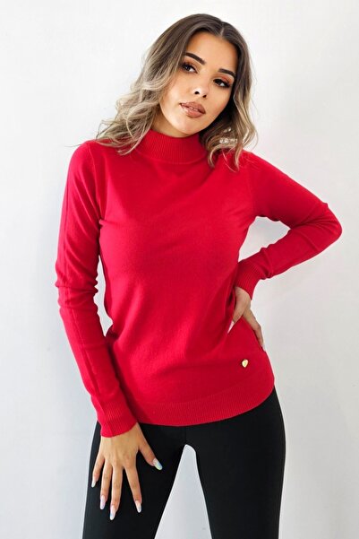 FashionForYou Πουλόβερ βαλίτσας, Rona, από κασμίρ και βαμβάκι, Κόκκινο
