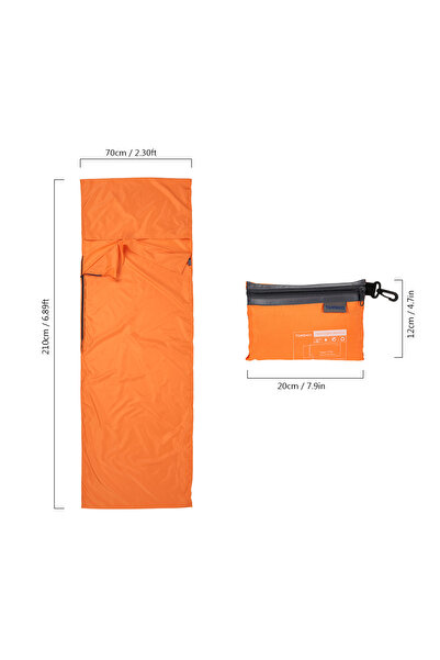 Choice حقيبة نوم محمولة من تومشو برتقالية 70*210 سم، مناسبة للسفر والتخييم وا...